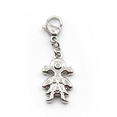 Dije acero nena 3 cm con mosqueton incl. D&K / 500NE-5