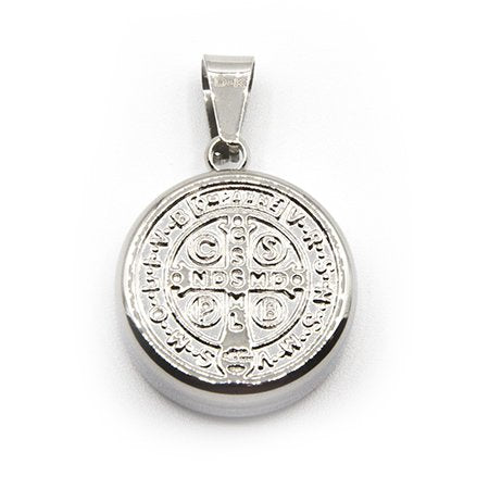 Dije acero San Benito inflado 3,5 cm con argolla incl. D&K / 500SB-5