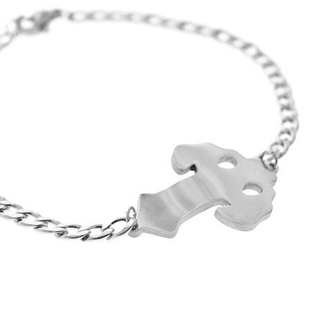 Pulsera acero economica con dije ancla D&K / 600EC-31