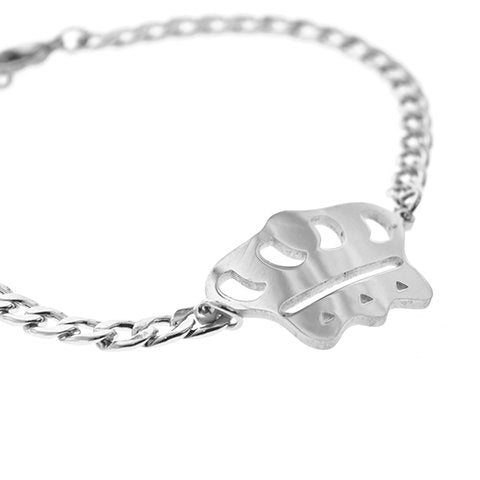 Pulsera acero economica con dije corona D&K / 600EC-34