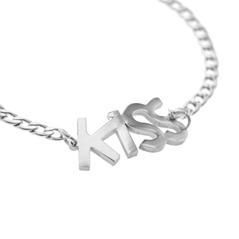 Pulsera acero economica con dije kiss D&K / 600EC-29